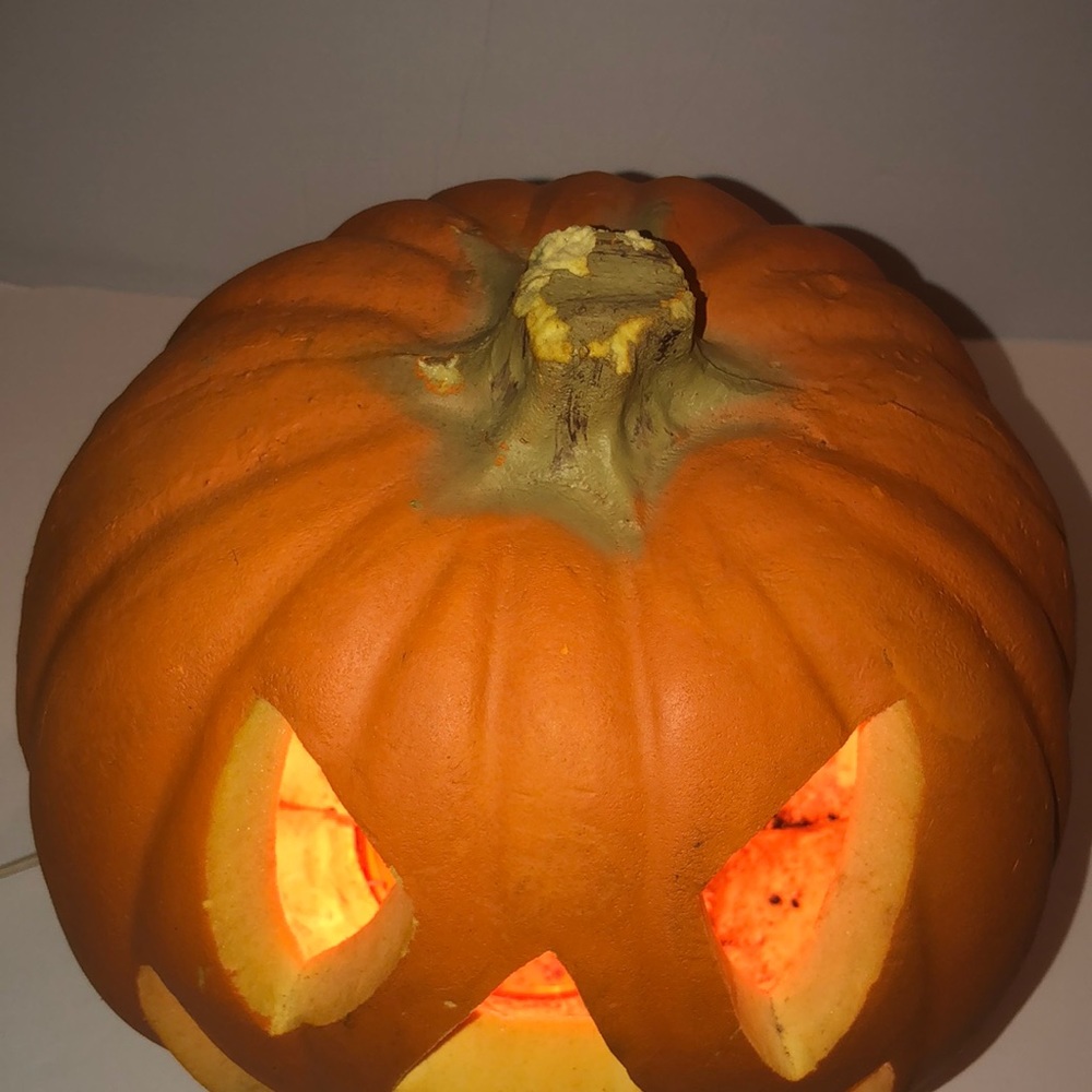 VTG Halloween Decor Gemmy Industries Foam Pumpkin Jack O Lantern Lighted - Picture 2 of 5